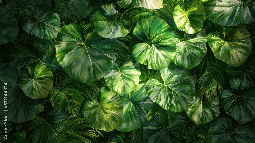 Lush Tropical Foliage with Sunlight Lush Tropical Foliage with Sunlight