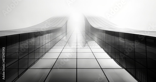 Modern glass building perfe...