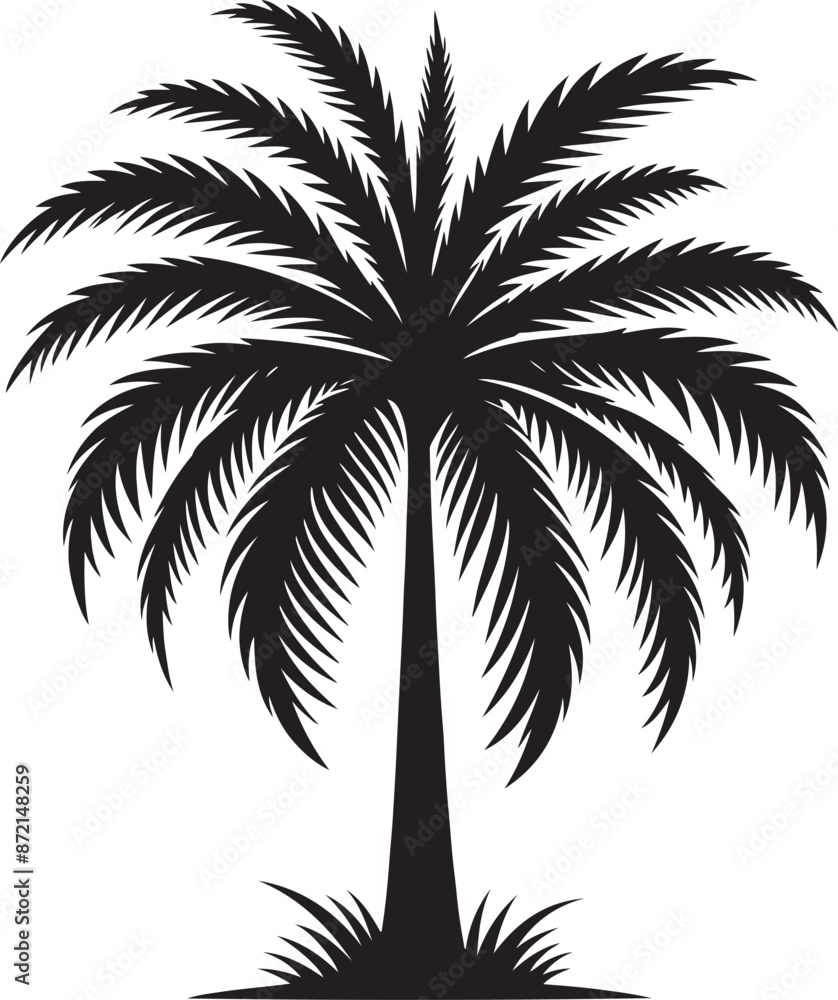 Palm tree silhouette vector illustration Palm tree silhouette vector illustration