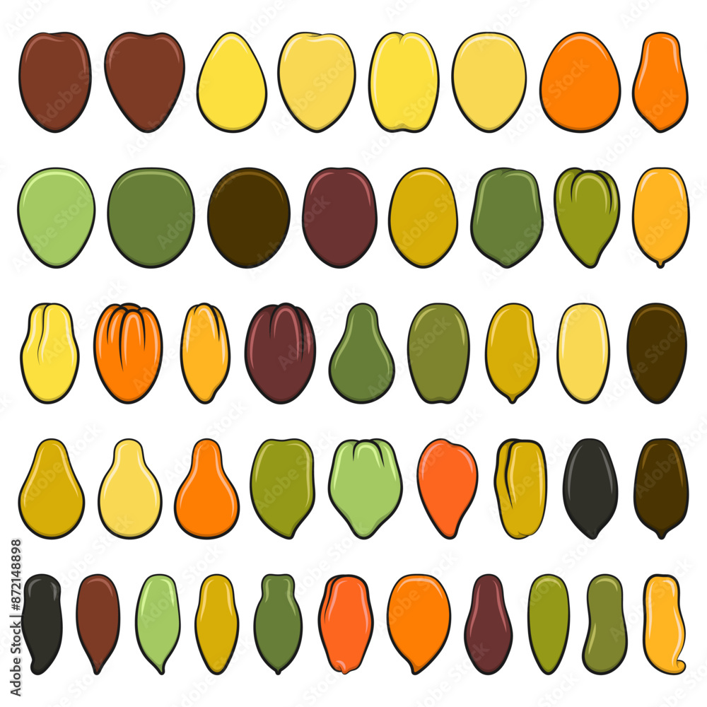 Set of color illustrations with green and yellow tomatoes. Isolated vector objects on white background. Set of color illustrations with green and yellow tomatoes. Isolated vector objects on white background.