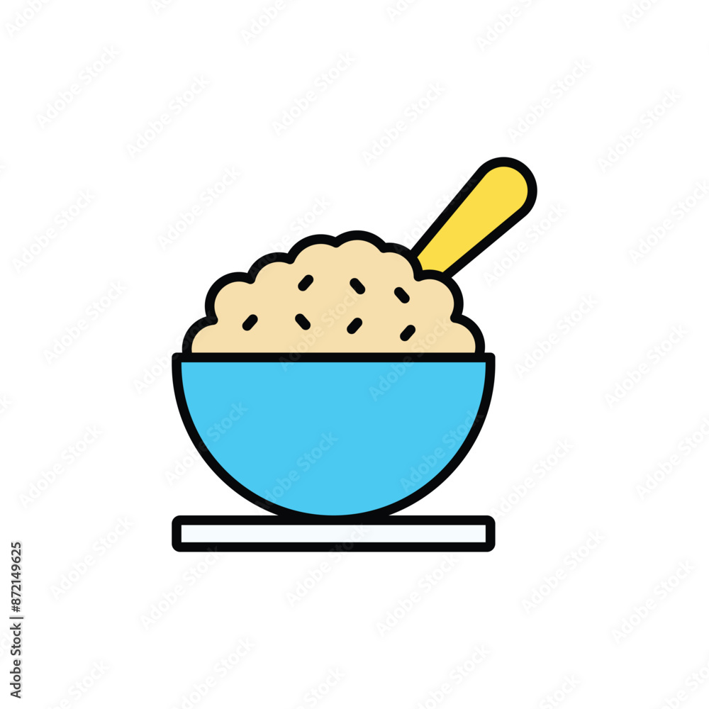 Porridge icon design with white background stock illustration Porridge icon design with white background stock illustration
