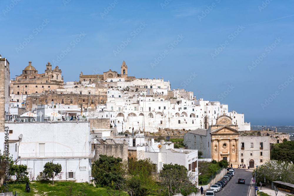 View of the white old town of Ostuni in Puglia, Italy View of the white old town of Ostuni in Puglia, Italy