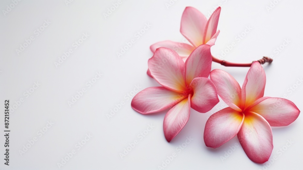 Plumeria blossom on white background Plumeria blossom on white background