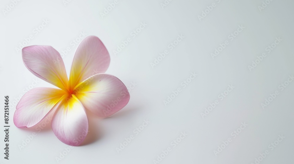 Fototapeta premium Plumeria blossom on white background