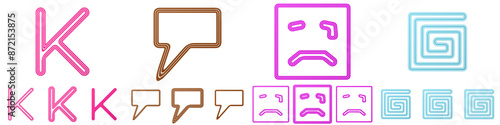 Line logo design collection