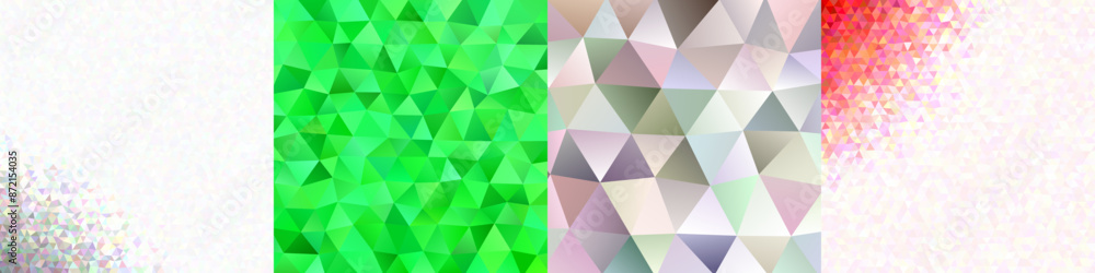 Chaotic triangle polygon background collection Chaotic triangle polygon background collection