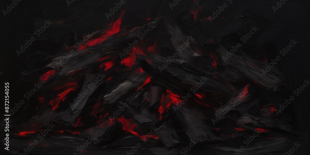 Fototapeta premium Abstract Surreal Colorful Pulverized Oil Painting