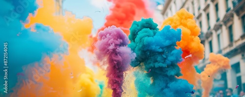 Colorful Smoke Clouds Abstr...