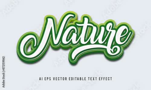 eco friendly typography nature vector editable text effect design