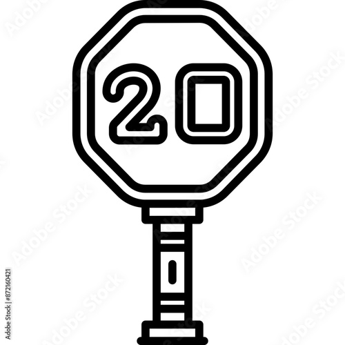Speed Limit Sign Icon