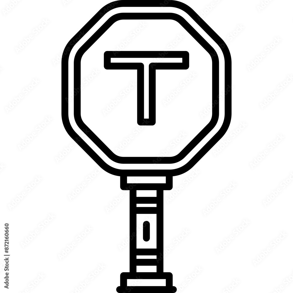 T-Intersection Sign Icon T-Intersection Sign Icon