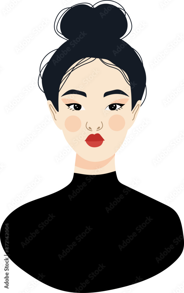 Portrait of young asian woman. Portrait of young asian woman.