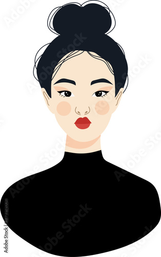 Portrait of young asian woman.