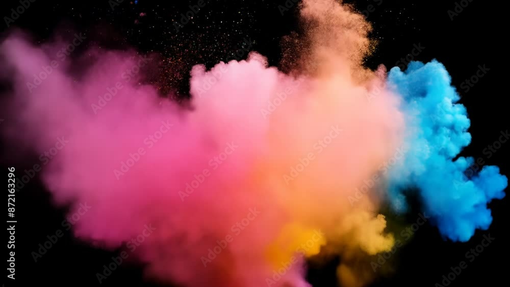 Vibrant Explosion of Colored Powder Vibrant Explosion of Colored Powder