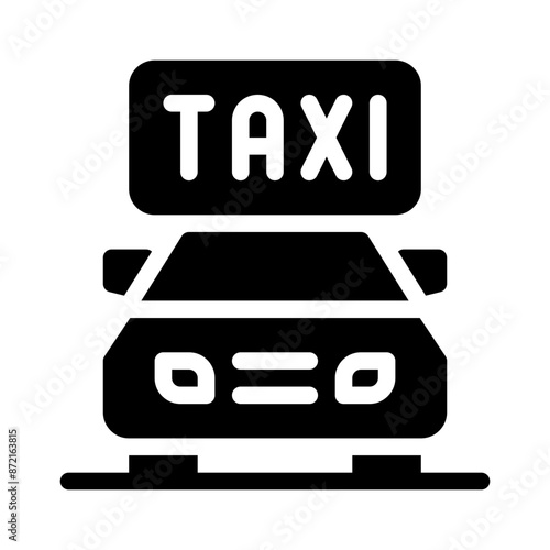 Taxi glyph icon