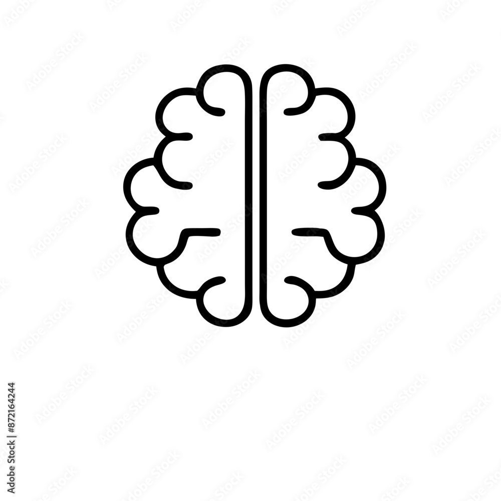 vector icon of human brain, black and white, medical illustration, neuroscience and mental health concept, World Mental Health Day
vector icon of human brain, black and white, medical illustration, neuroscience and mental health concept, World Mental Health Day