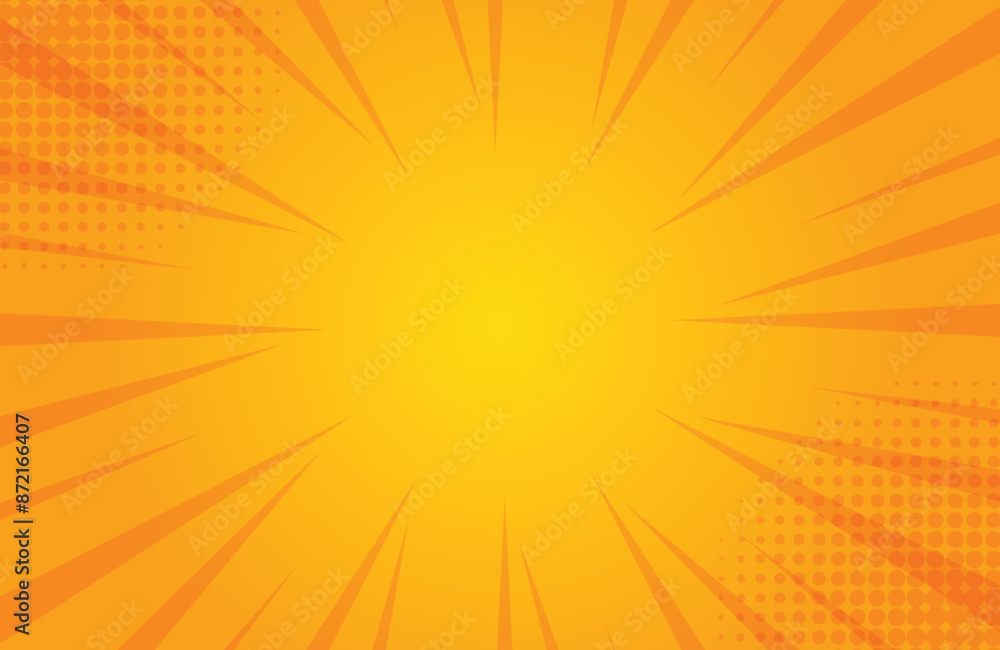 Obraz premium yellow orange abstract comic background texture