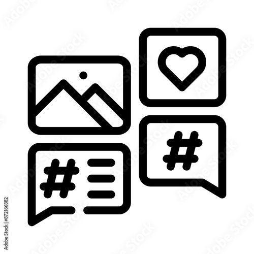 hashtag line icon