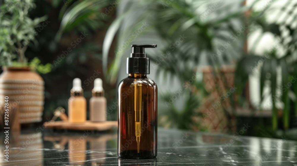 Stylish hair serum pump bottle, hair is soft and smooth with vitamins, intensive vitamin care Stylish hair serum pump bottle, hair is soft and smooth with vitamins, intensive vitamin care