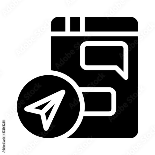 direct glyph icon