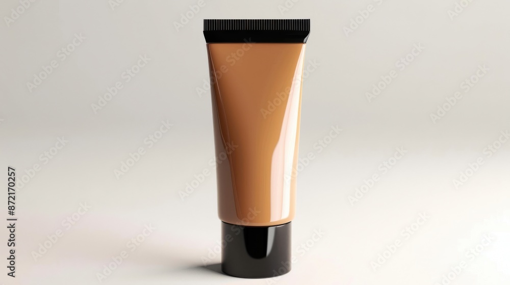 Tube for waterproof foundation, sleek design, waterproof cosmetics, longlasting face coverage Tube for waterproof foundation, sleek design, waterproof cosmetics, longlasting face coverage