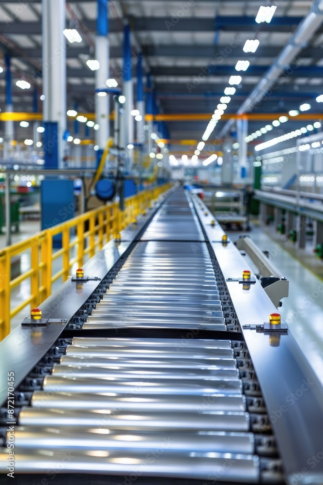 Fototapeta premium The Endless Rollers of a Factory Floor