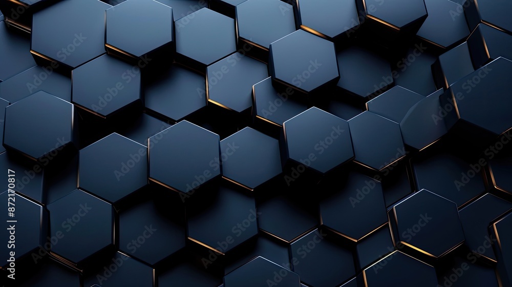 Abstract hexagon dark background. Modern banner Abstract hexagon dark background. Modern banner