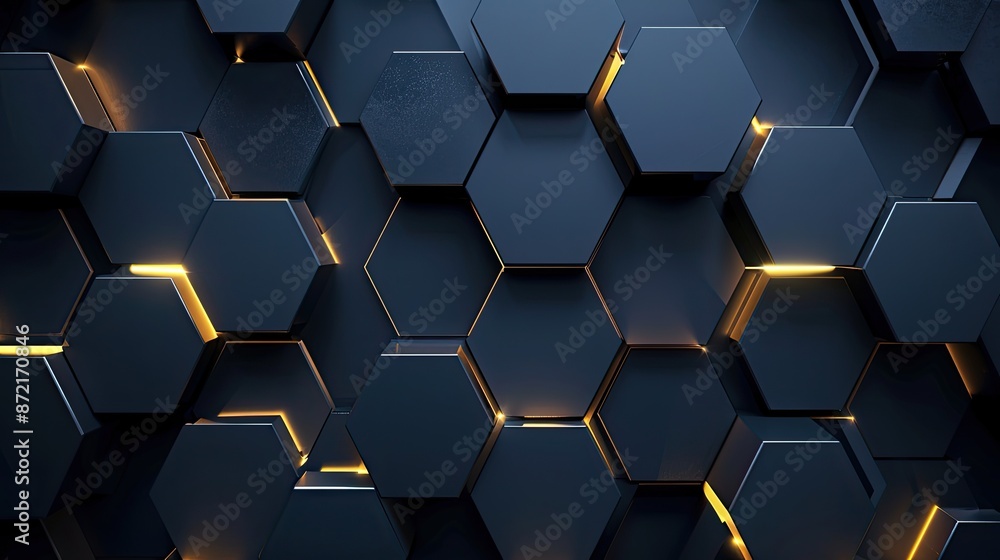Abstract hexagon dark background. Modern banner Abstract hexagon dark background. Modern banner