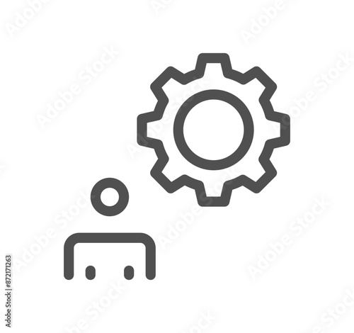 Setting and controls related icon outline and linear vector.	
