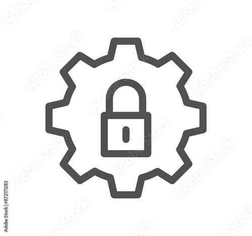 Setting and controls related icon outline and linear vector.	
