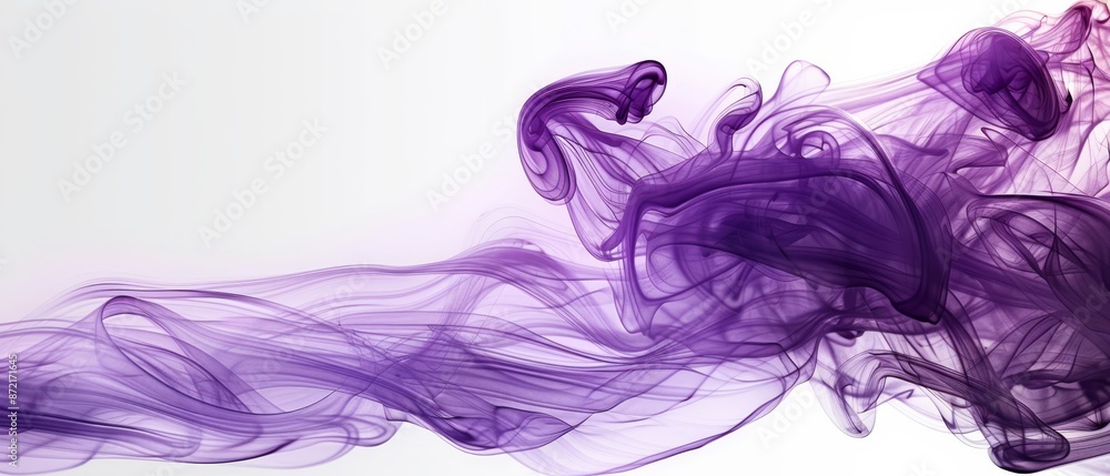 A close-up of purple smoke against a white background A close-up of purple smoke against a white background