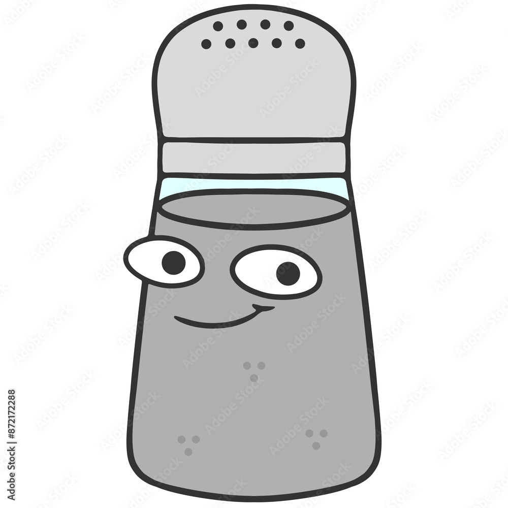 happy smiling pepper shaker cartoon illustration happy smiling pepper shaker cartoon illustration