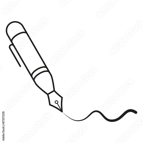 Pen Tool Icon Vector Illustration Flat Design