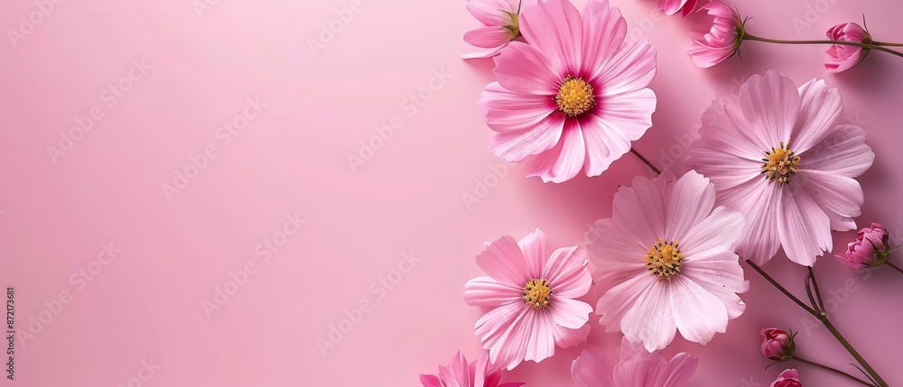 Pink flowers against a pink backdrop Insert text or image here ..OR..Background: Pink Foreground: Pink flowers Space for Pink flowers against a pink backdrop Insert text or image here ..OR..Background: Pink Foreground: Pink flowers Space for