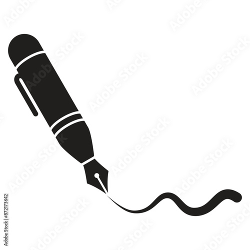 Pen Tool Icon Vector Illustration Flat Design