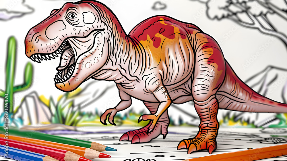 Cartoon tyrannosaurus coloring book Cartoon tyrannosaurus coloring book