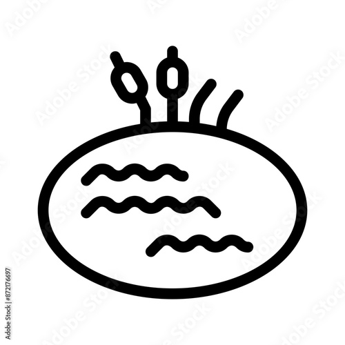 pond line icon
