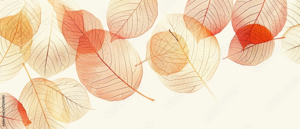 A tight shot of leaves against a pristine white backdrop, featuring a solitary red dot amidst them A tight shot of leaves against a pristine white backdrop, featuring a solitary red dot amidst them