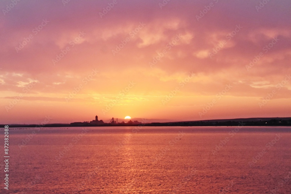 Landscape with a beautiful sunrise over the Saldanha Bay Landscape with a beautiful sunrise over the Saldanha Bay