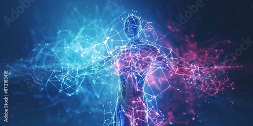 Abstract concept of renewal and transformation fostered by physiotherapy.