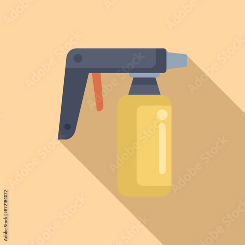 Spray bottle full of cleaning product is standing by for housekeeping and sanitation