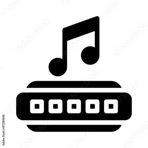 harmonica glyph icon