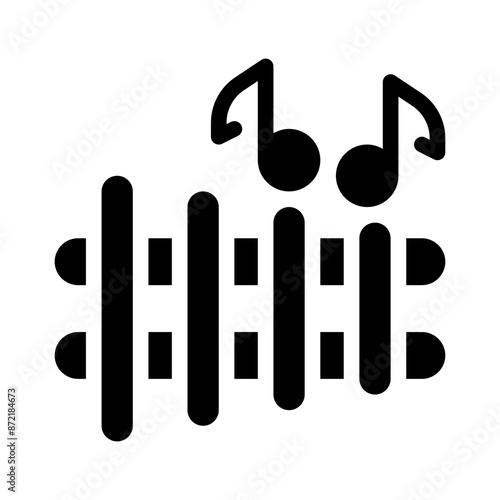 xylophone glyph icon