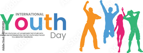 international youth day  wishing design vector file