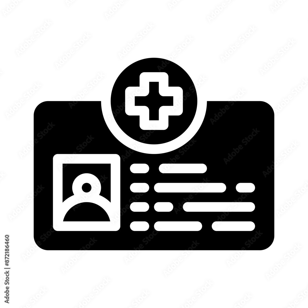 Fototapeta premium ID glyph icon