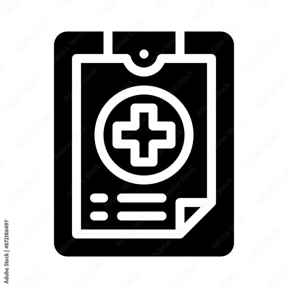 medical chart glyph icon medical chart glyph icon
