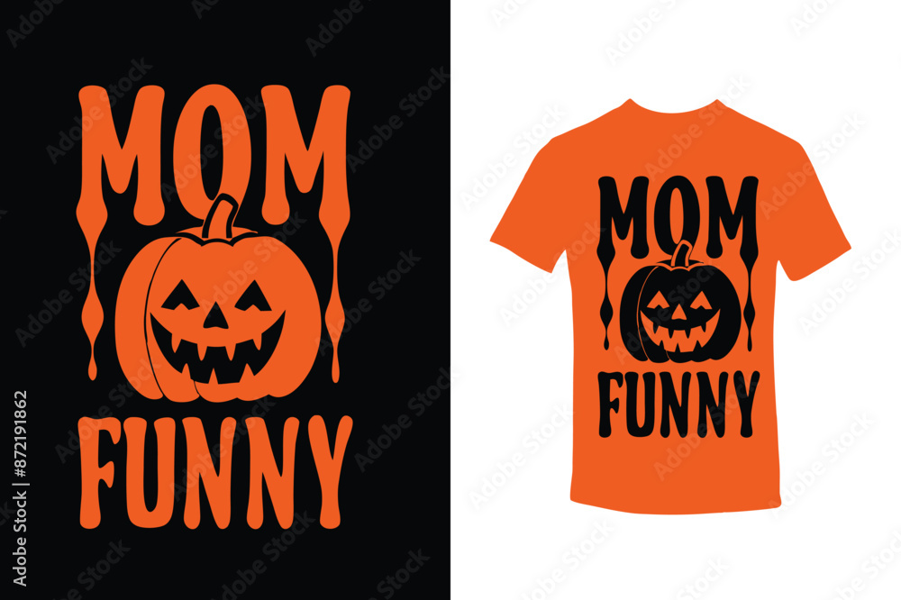 Funny Halloween Mom T-Shirt Design illustration Funny Halloween Mom T-Shirt Design illustration