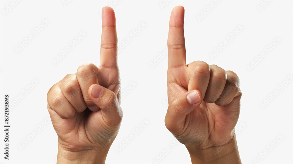 fingers pointing up, hand signs