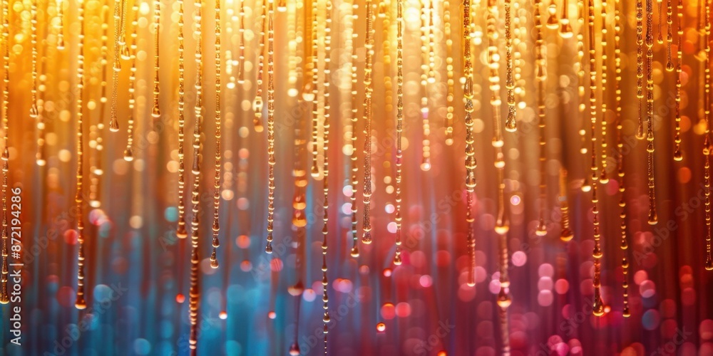 Obraz premium Raindrops on a colorful background. AI.