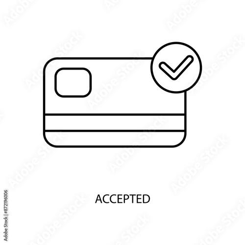 accepted concept line icon. Simple element illustration. accepted concept outline symbol design.
